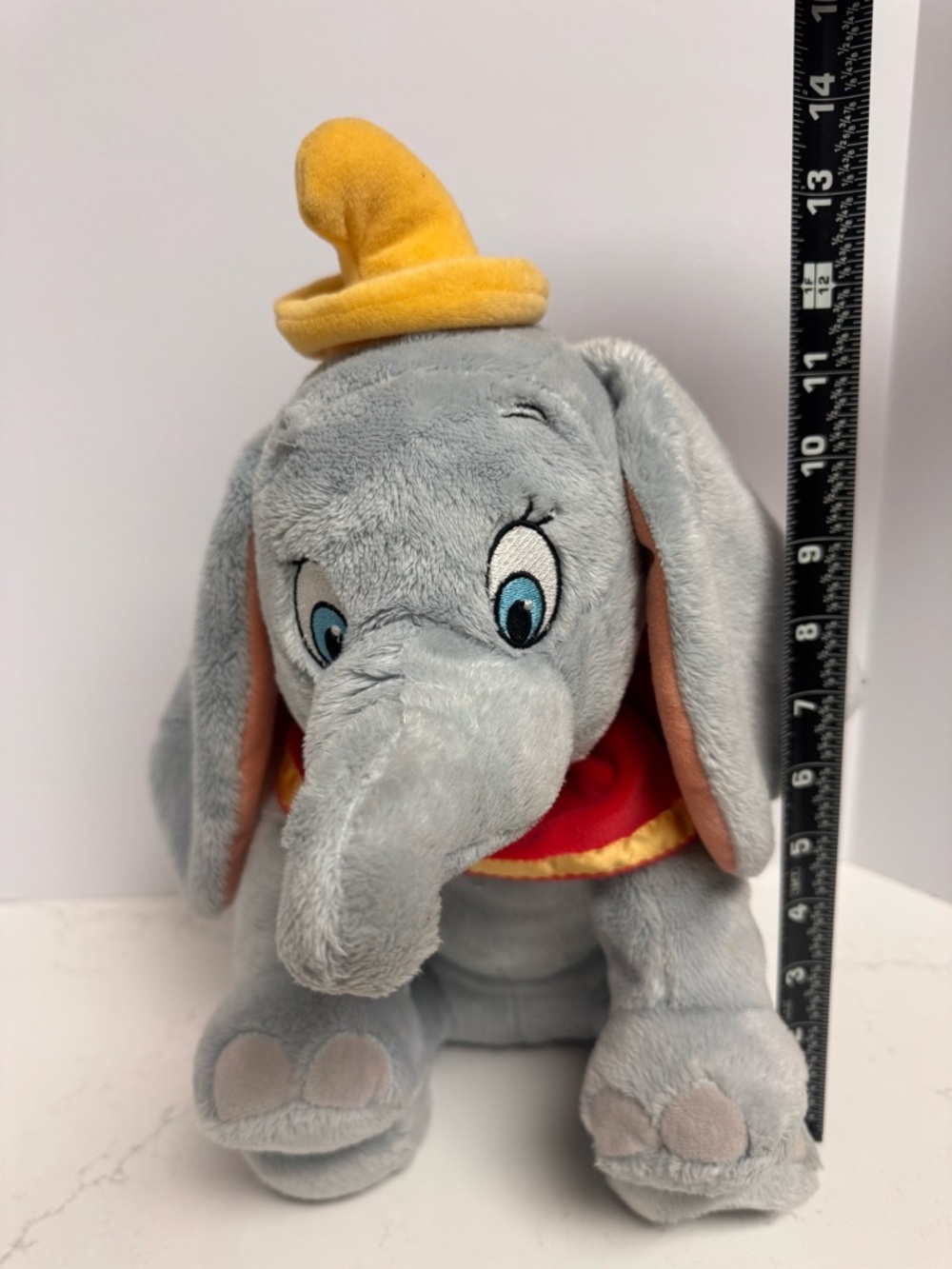 Disney Dumbo Plush Elephant Stuffed Animal Large Red Yellow Hat - Picture 4 of 4